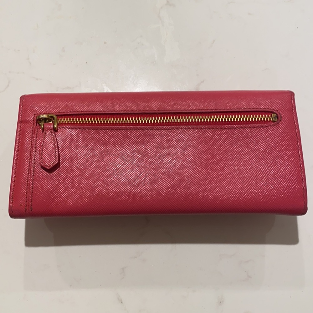 Prada Saffiano pink bow wallet - Picture 5 of 5
